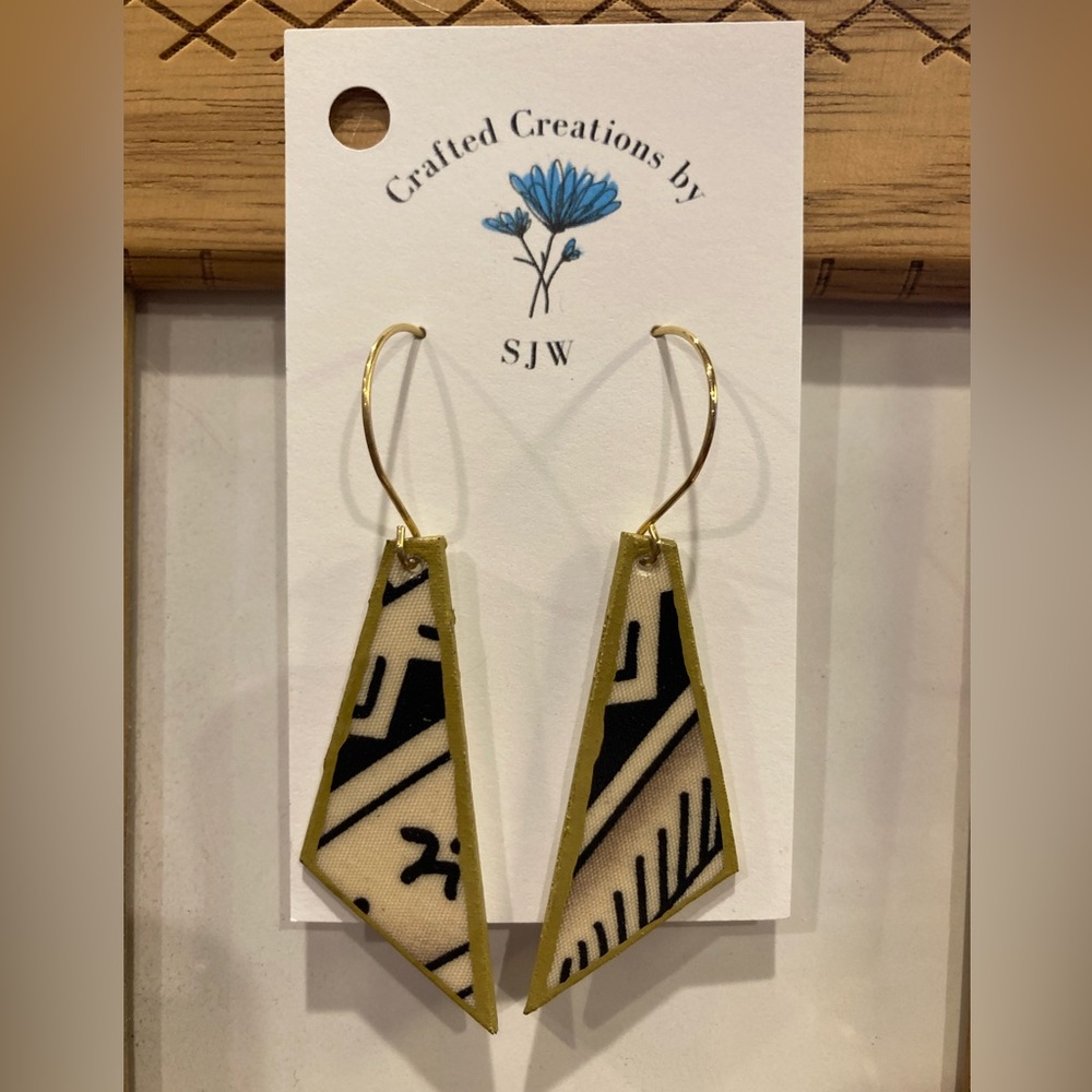 Black and White Geometric Earrings